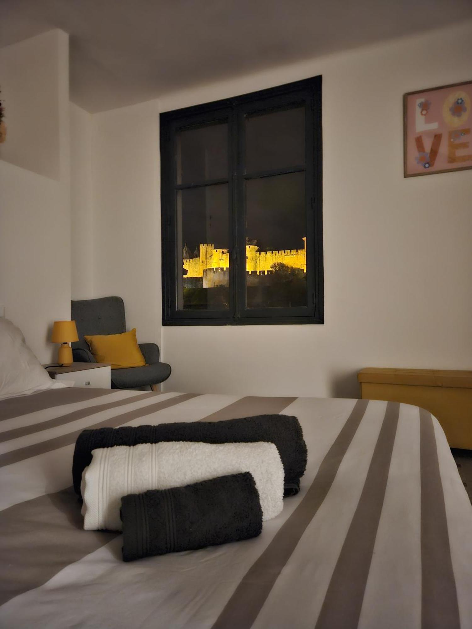 Vue Cite Medievale Castel View Carcassonne Zewnętrze zdjęcie