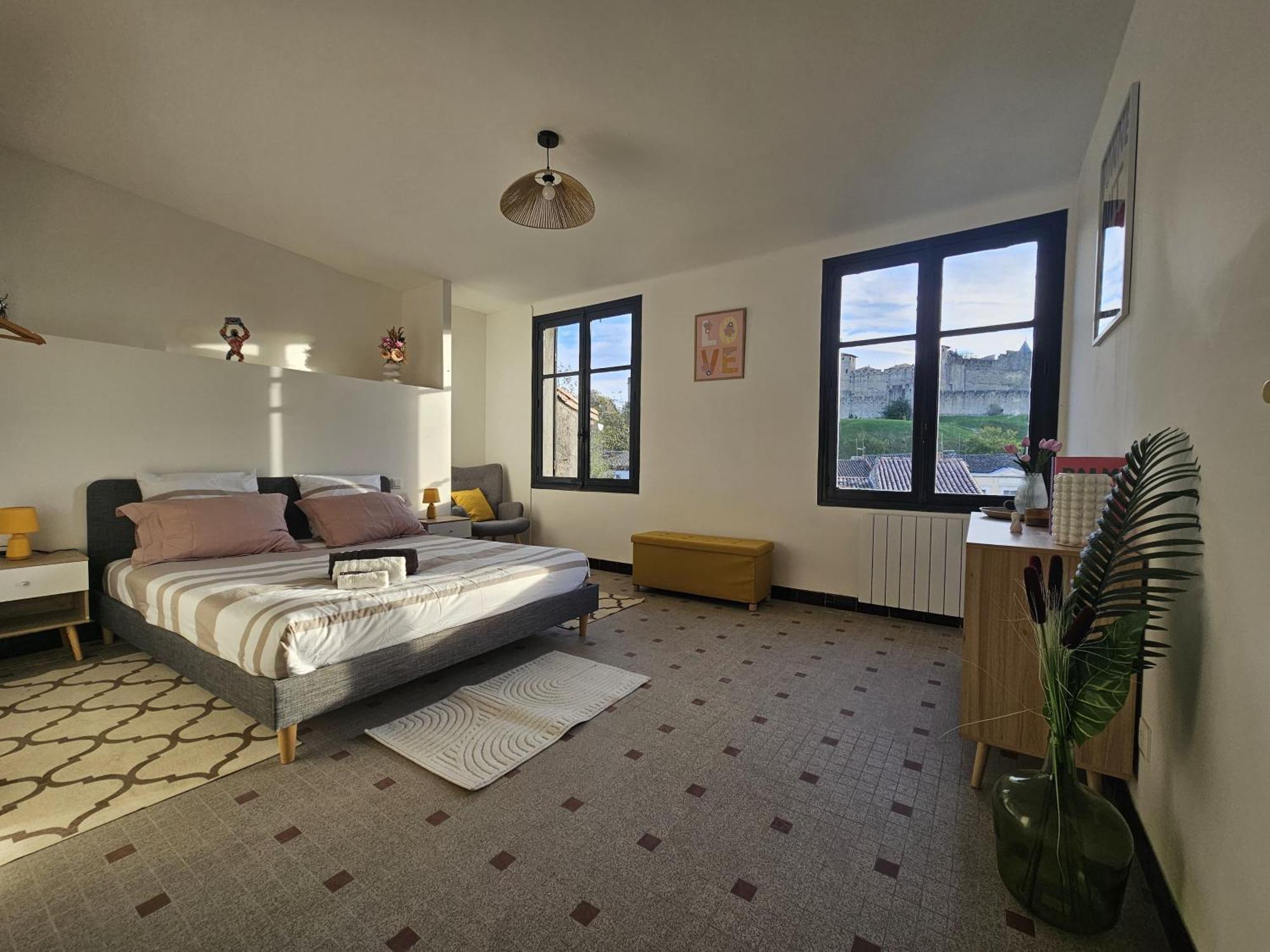 Vue Cite Medievale Castel View Carcassonne Zewnętrze zdjęcie
